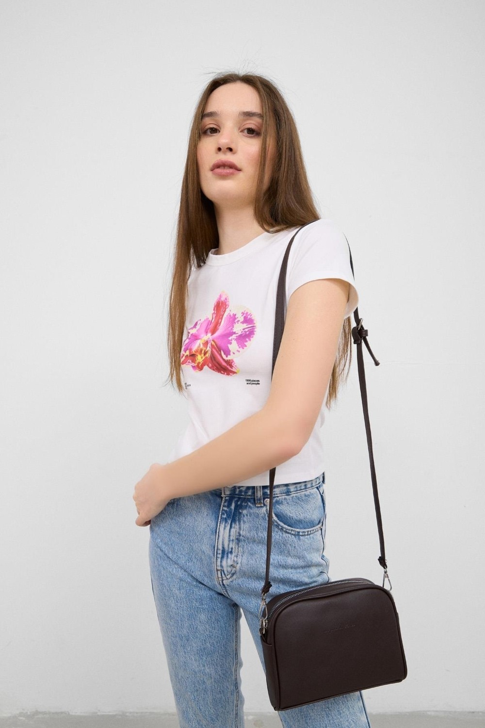Shule Bags Hana Basic Çapraz Çanta Acı Kahve görsel 3