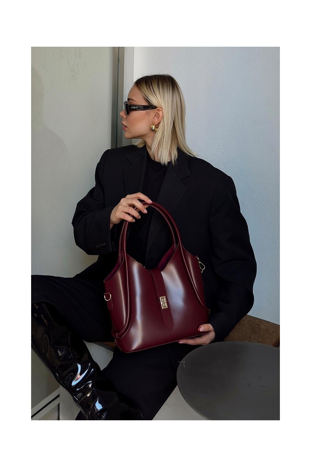 Shule Bags Cindy El ve Çapraz Çanta Siyah görsel 6