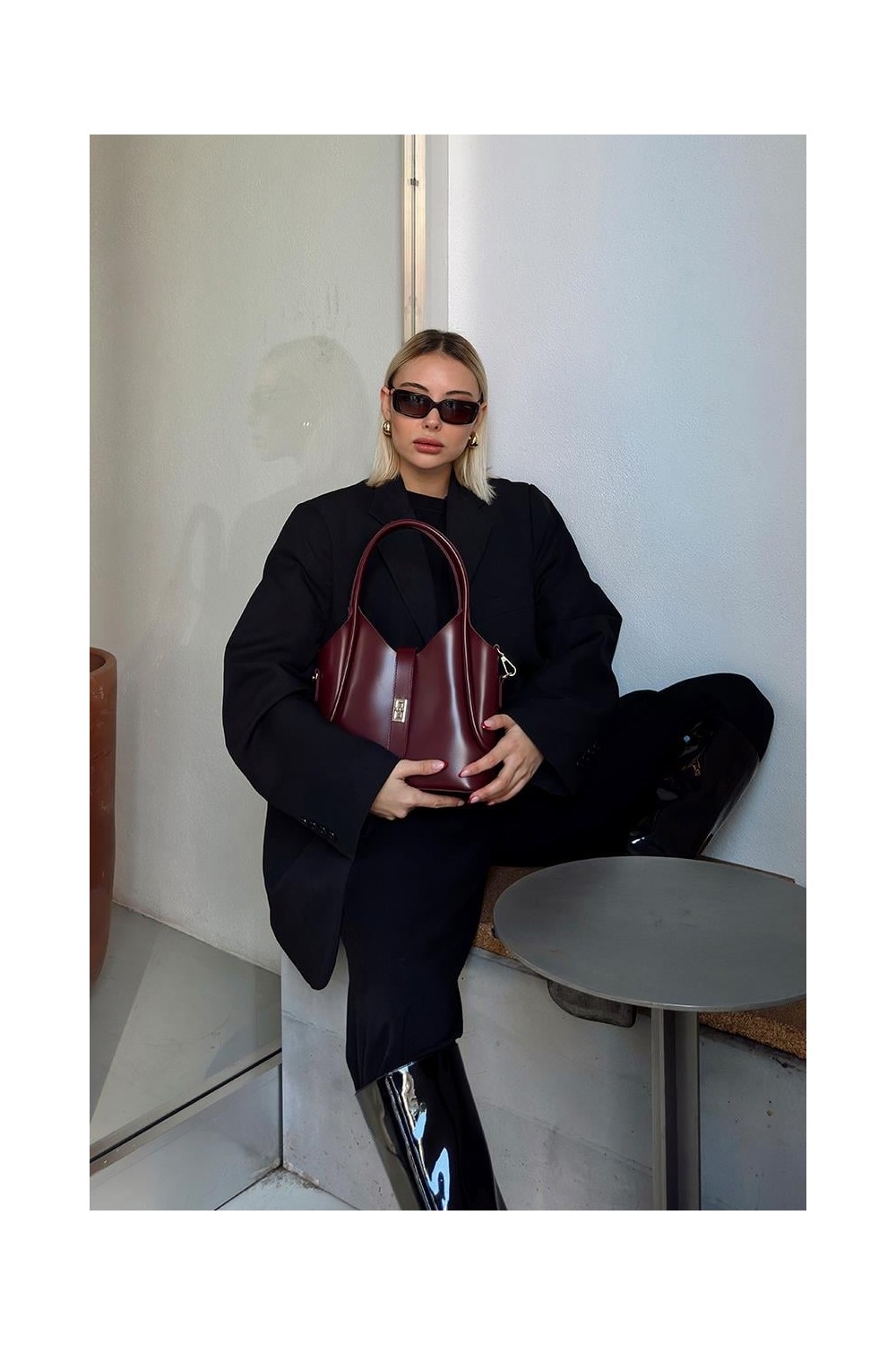Shule Bags Cindy El ve Çapraz Çanta Siyah görsel 7