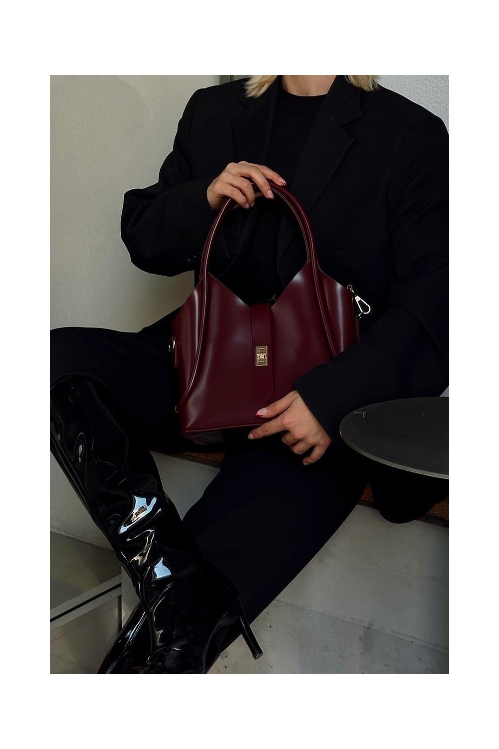 Shule Bags Cindy El ve Çapraz Çanta Siyah görsel 8