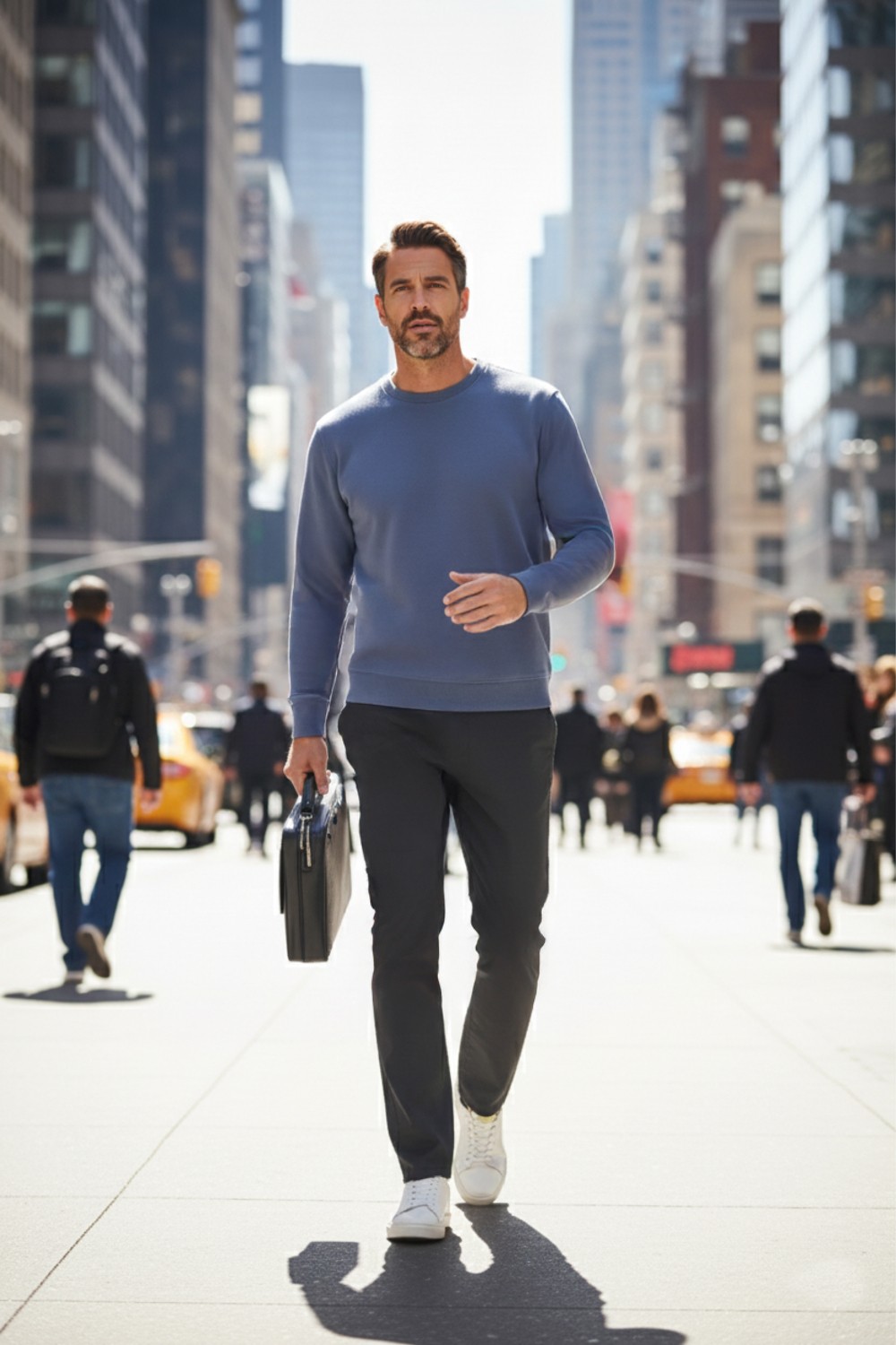 goffra Erkek Flexon Ultra Esnek Relaxed Beli Lastikli Jogger Pantolon Siyah M702-R0433-07 görsel 8