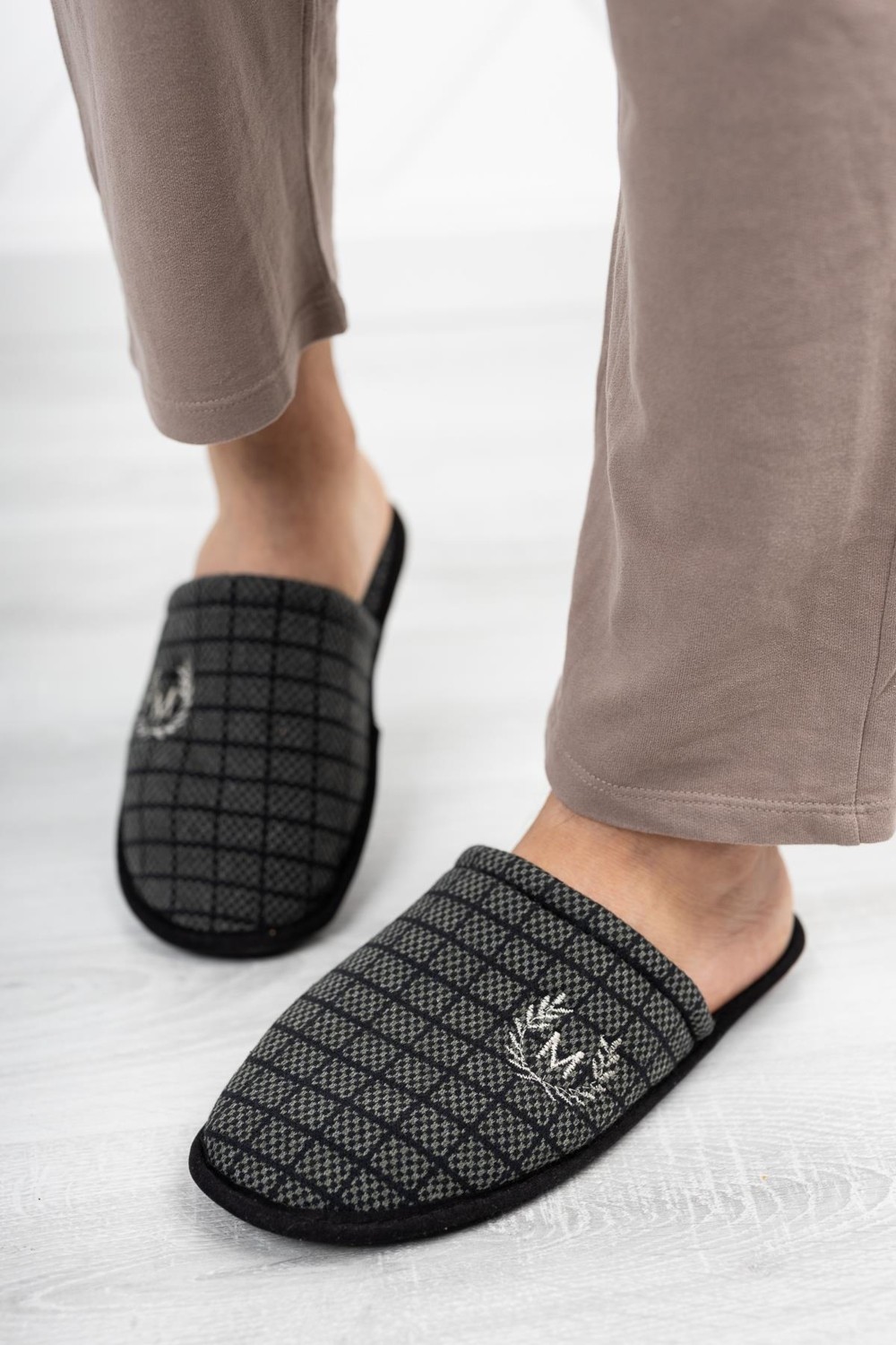 ModaFrato 3'LÜ Paket Motif Erkek Terlik Ev Terliği görsel 3