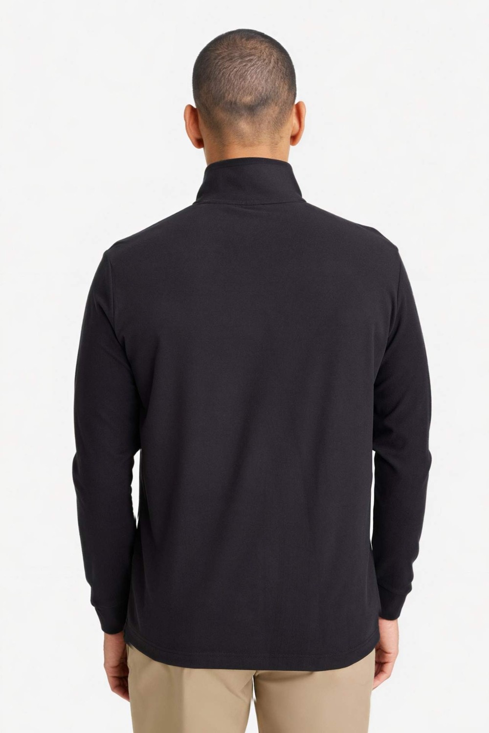 DeFacto Sıcak Tutan Standart Fit Dik Yaka Yarım Fermuarlı Polar Sporcu Sweatshirt F2302AX25WN görsel 4