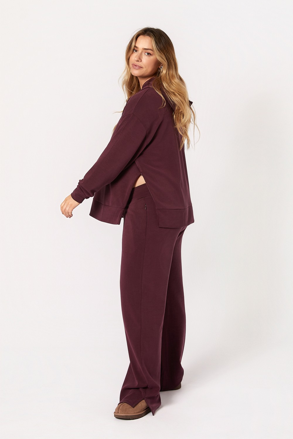 Style The Bump Willow Hamile Eşofman Takımı Bordo görsel 3