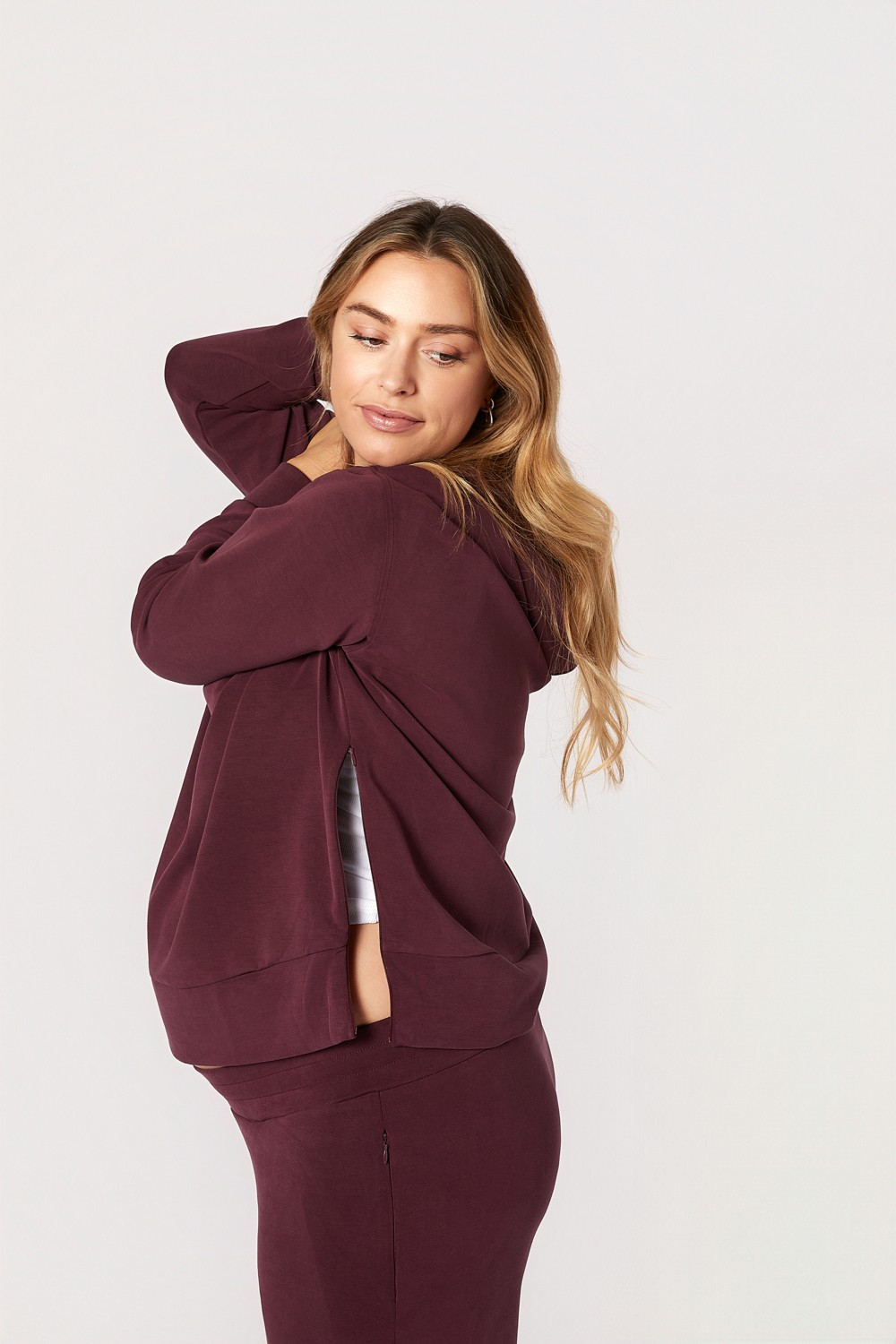 Style The Bump Willow Hamile Eşofman Takımı Bordo görsel 6