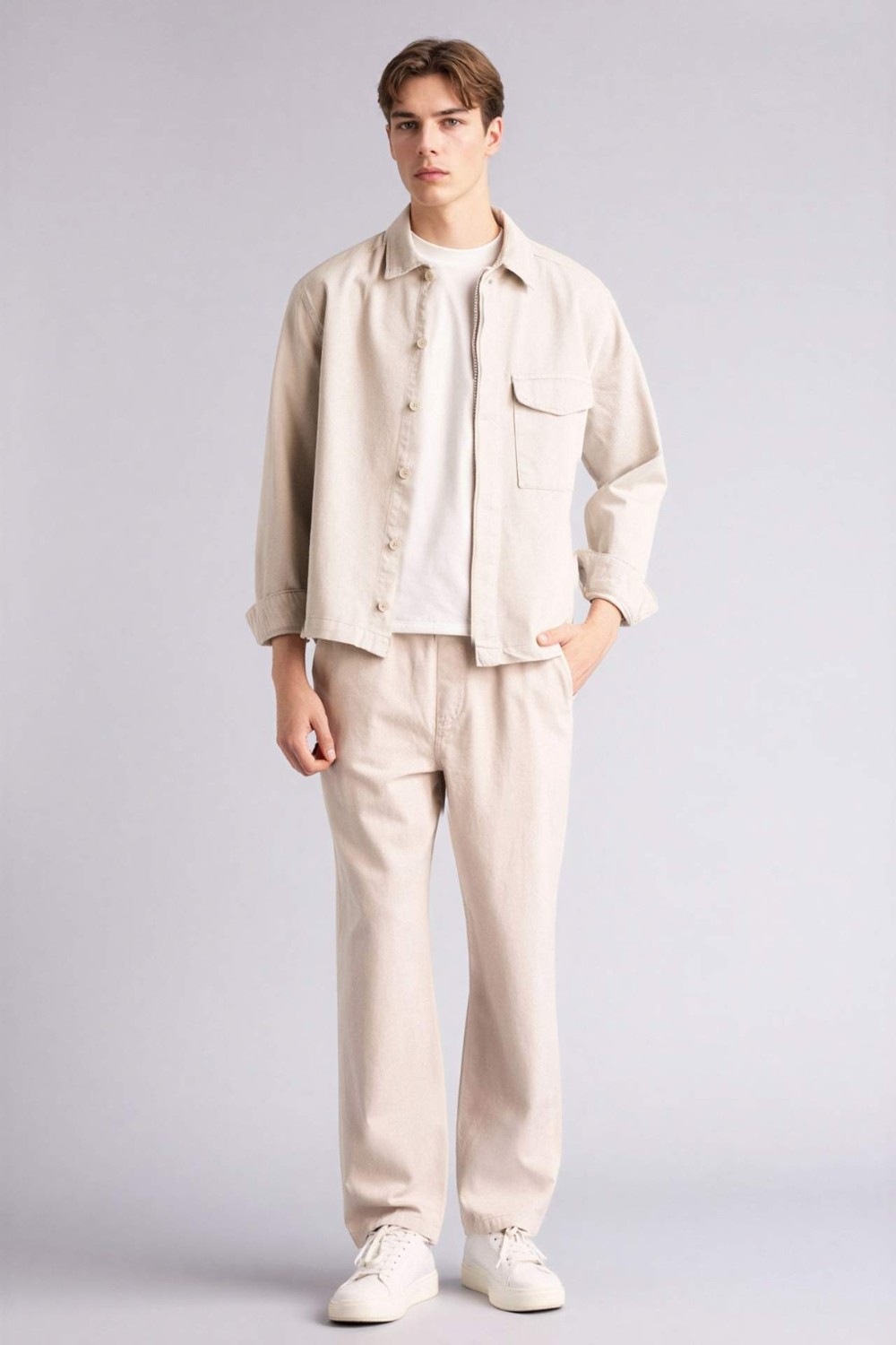 DeFacto %100 Pamuk Baggy Fit Pantolon F6129AX26SP