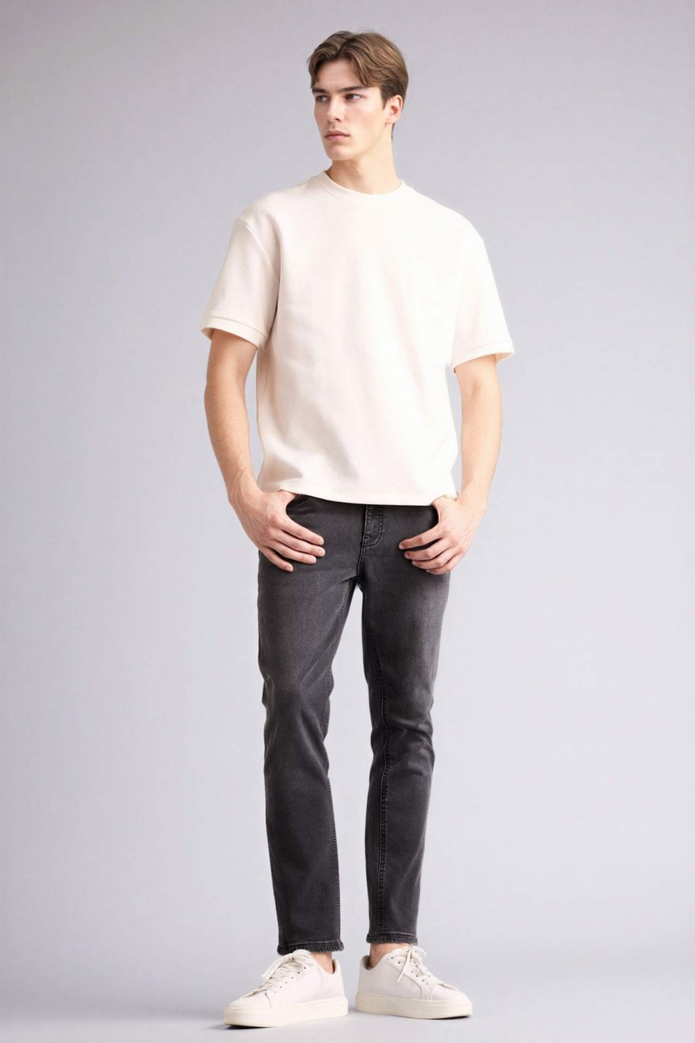 DeFacto Pedro Slim Fit Normal Bel Dar Paça Jean Pantolon D5480AX26SP