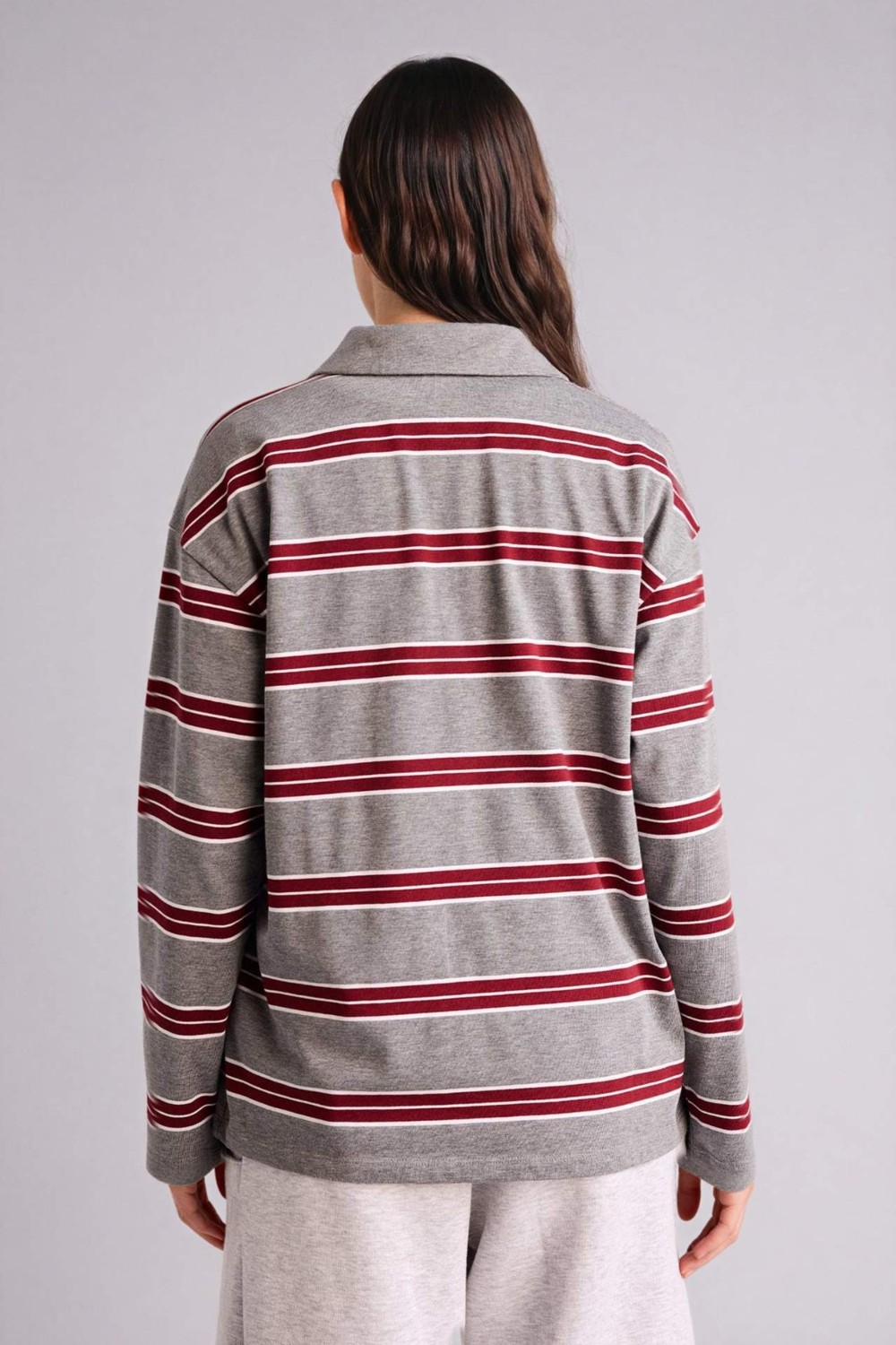 DeFacto Loose Fit Çizgili Sweatshirt G9469AX26SP görsel 7