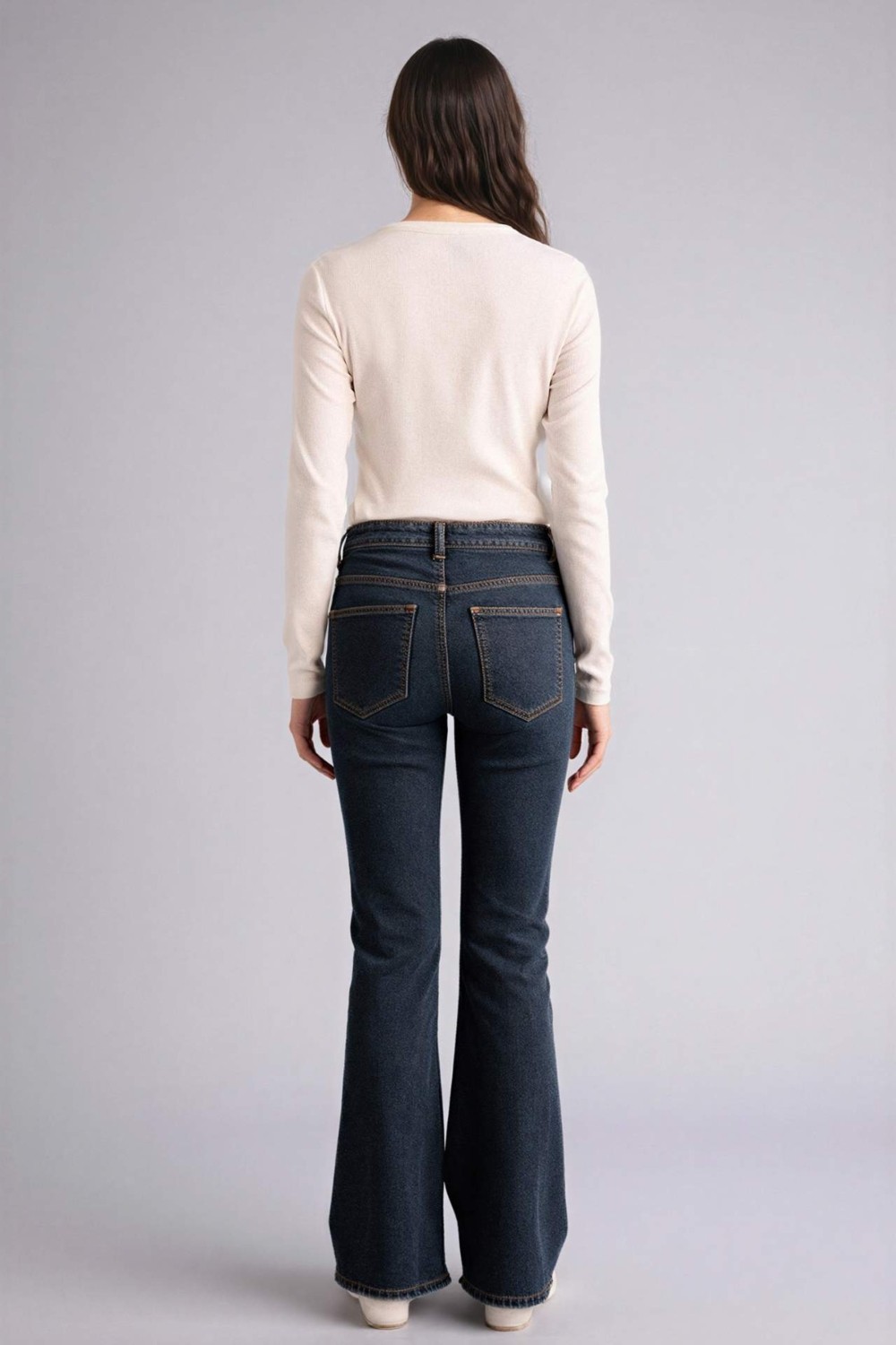 DeFacto Mia Flare Fit Jean Yıkamalı Pantolon F5536AX26SP görsel 6