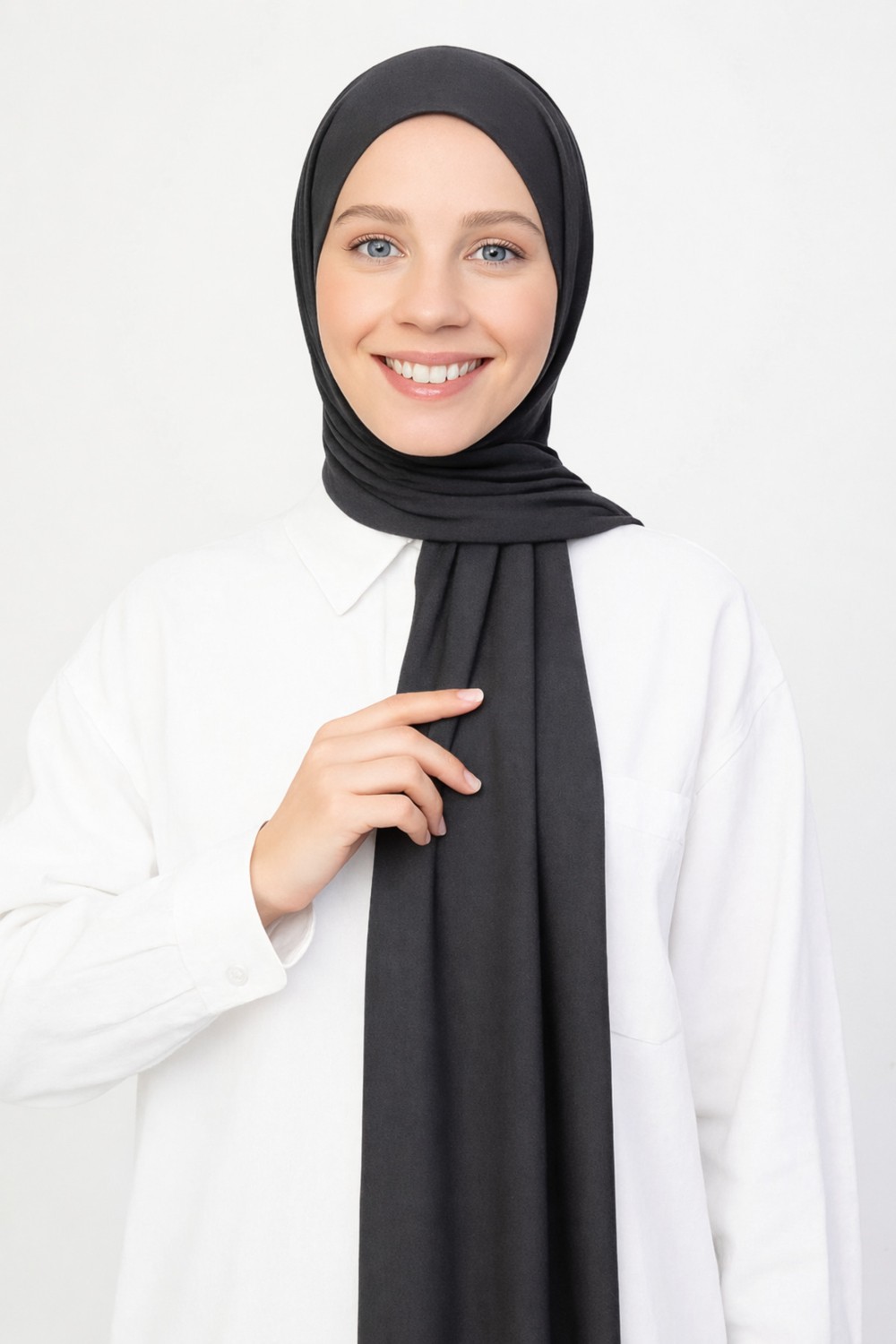 Moda Nokta Hazır Pratik Geçmeli Lüks Organik Düz Penye Şal Eşit Hizalı Taba