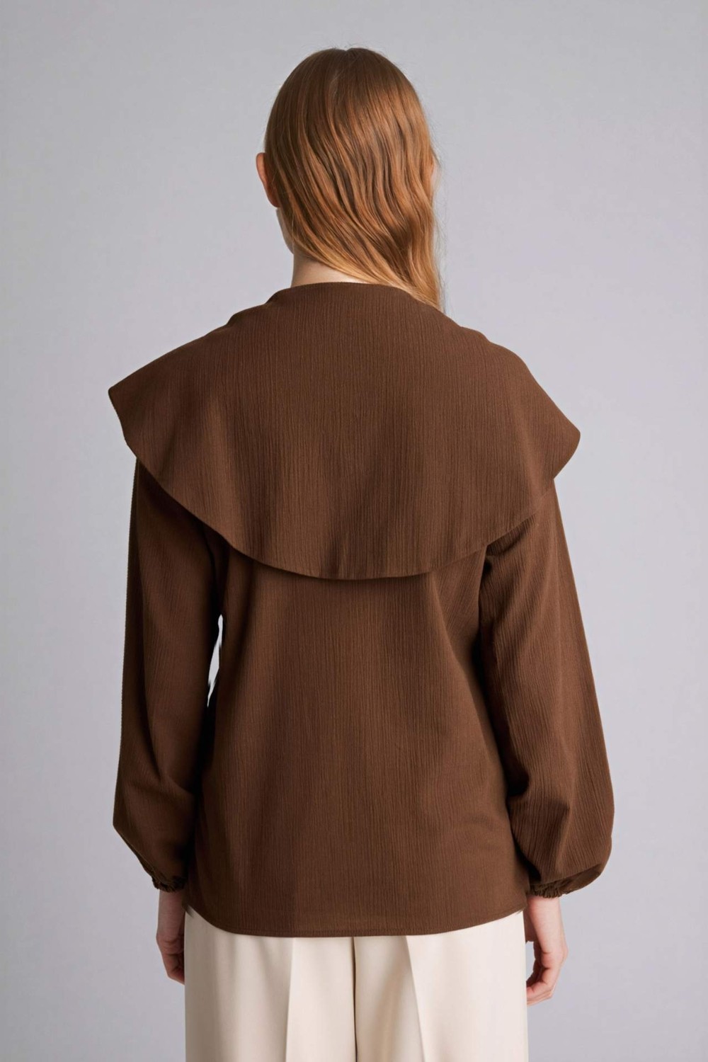 DeFacto %100 Pamuk Regular Fit Flamlı Uzun Kollu Tunik G9244AX26SP görsel 4