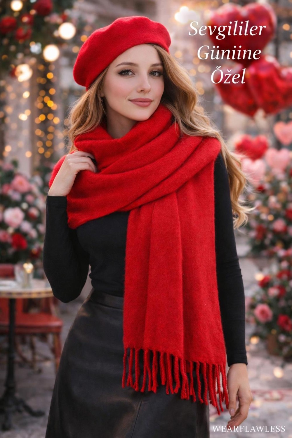 Wearflawless 2'li Atkı ve Ressam Bere Seti, Sevgililer Günü Hediyesi görsel 5
