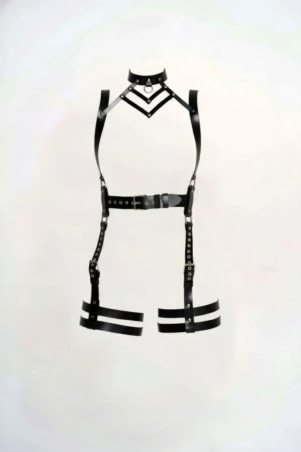 MTM My The Mall Giyim Siyah Jartiyer Harness Deri Vücut Tokalı Aksesuar - BRF1301 görsel 3