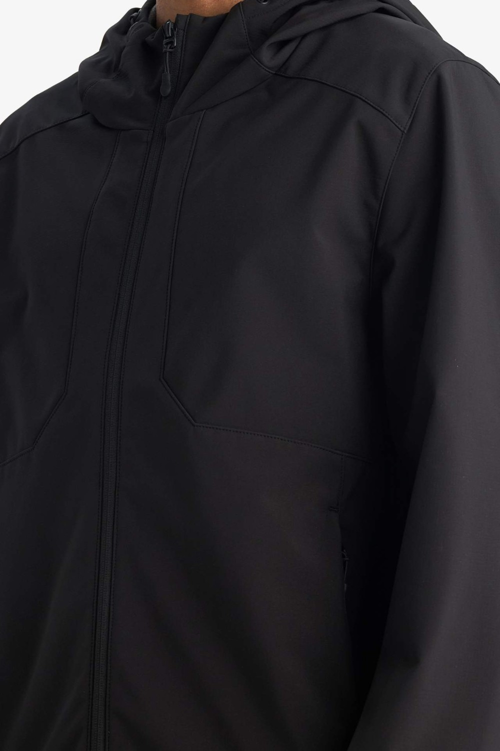 DeFacto Rüzgar Geçirmez Regular Fit Kapüşonlu Fermuarlı Mont F8926AX26SP görsel 5