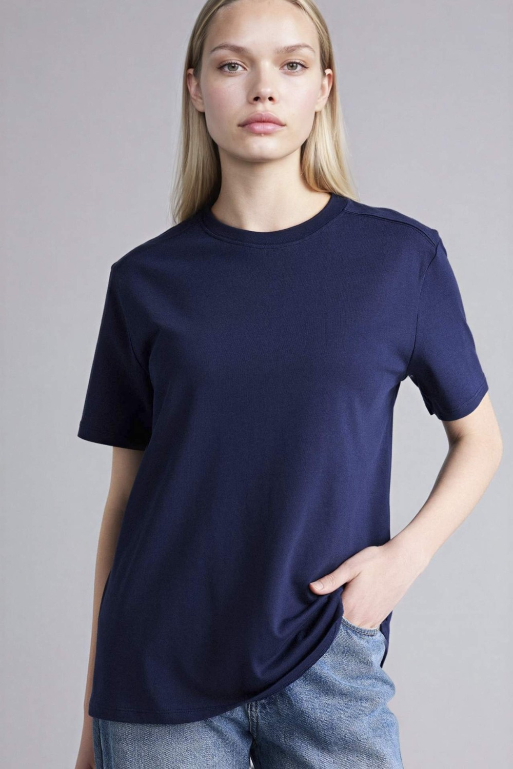 DeFacto %100 Pamuk Regular Fit Bisiklet Yaka Basic Premium Kısa Kollu Tişört A9428AX26SP