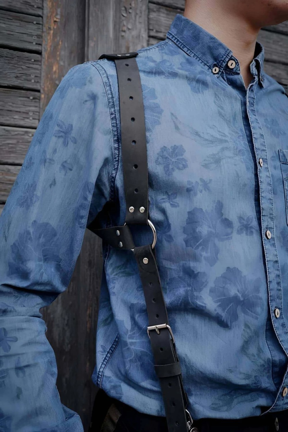 Moda Şahsenem Erkek Deri Seksi Harness - BRFM134