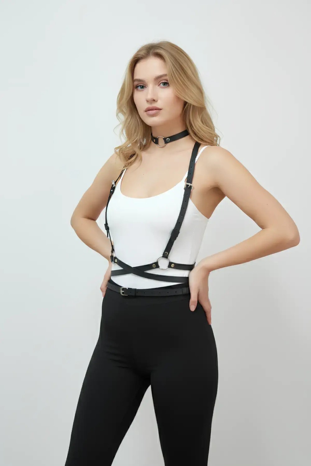 Moda Şahsenem Deri Kemer, Elbise Kemeri ve Choker Takım - BRF632 görsel 2