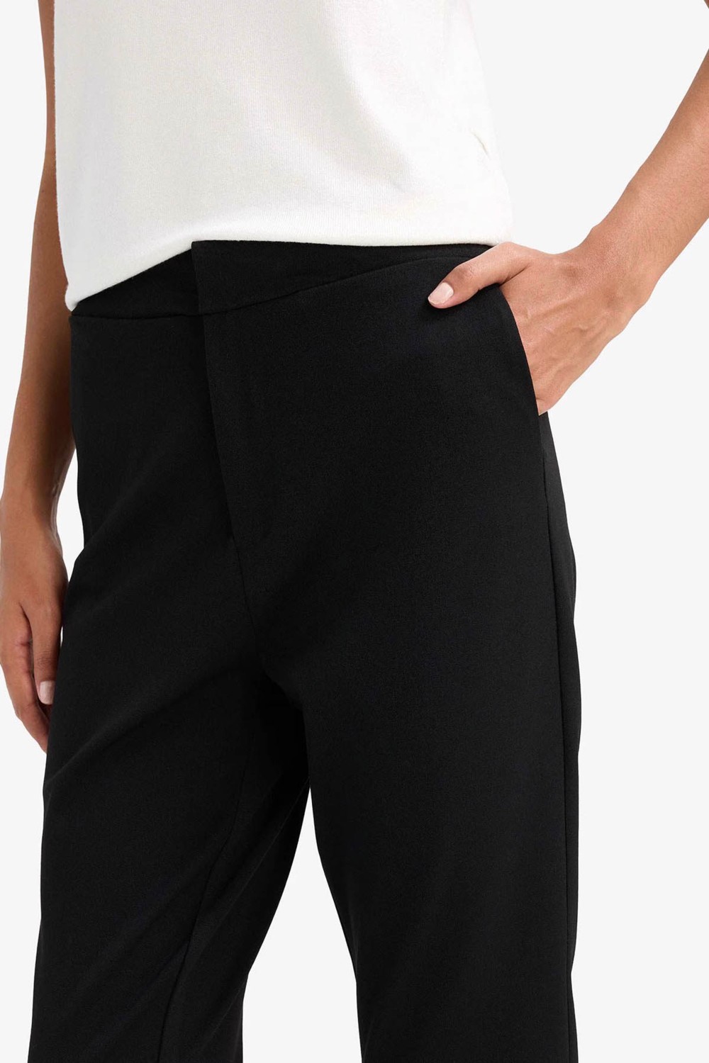 DeFacto Klasik Chino Normal Bel Basic Cepli Bilek Boy Kumaş Pantolon C1429AX26SP görsel 4