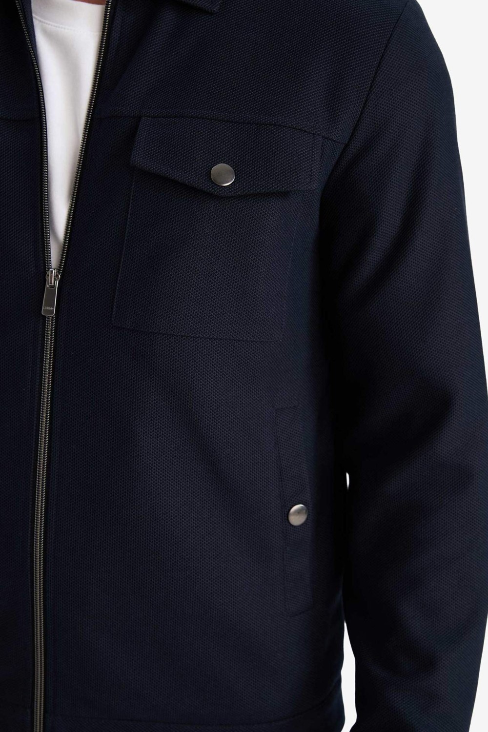 DeFacto Slim Fit Astarlı Fermuarlı Cepli Mevsimlik Mont D7533AX26SP görsel 5