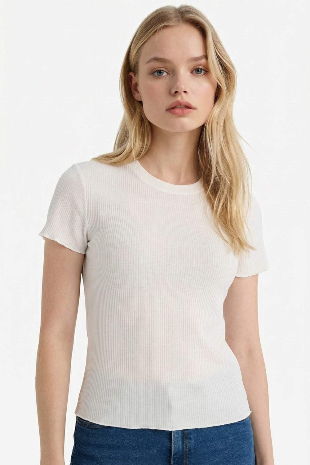 DeFacto Fitted Fitilli Kaşkorse Tişört K7064AZ26SP