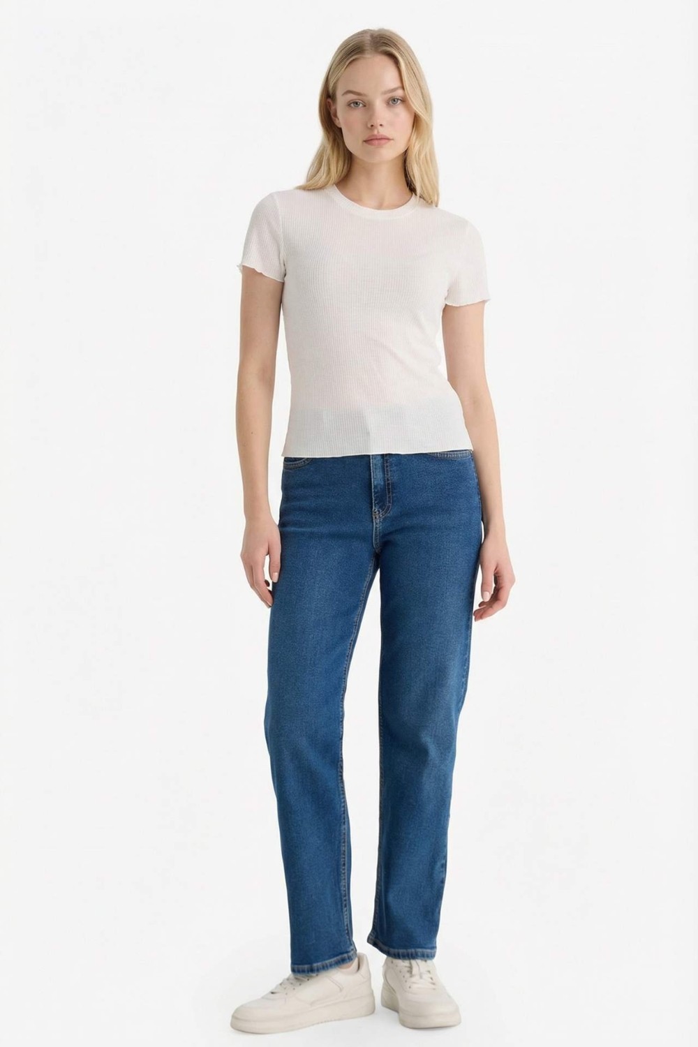 DeFacto Fitted Fitilli Kaşkorse Tişört K7064AZ26SP görsel 2