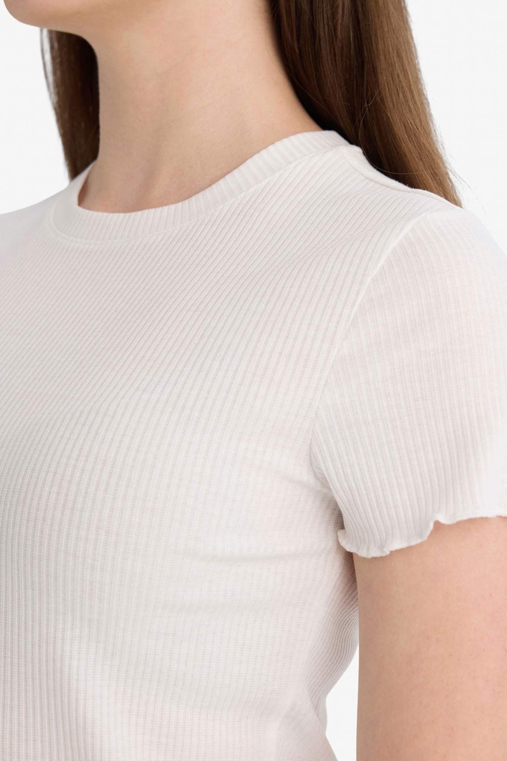 DeFacto Fitted Fitilli Kaşkorse Tişört K7064AZ26SP görsel 4