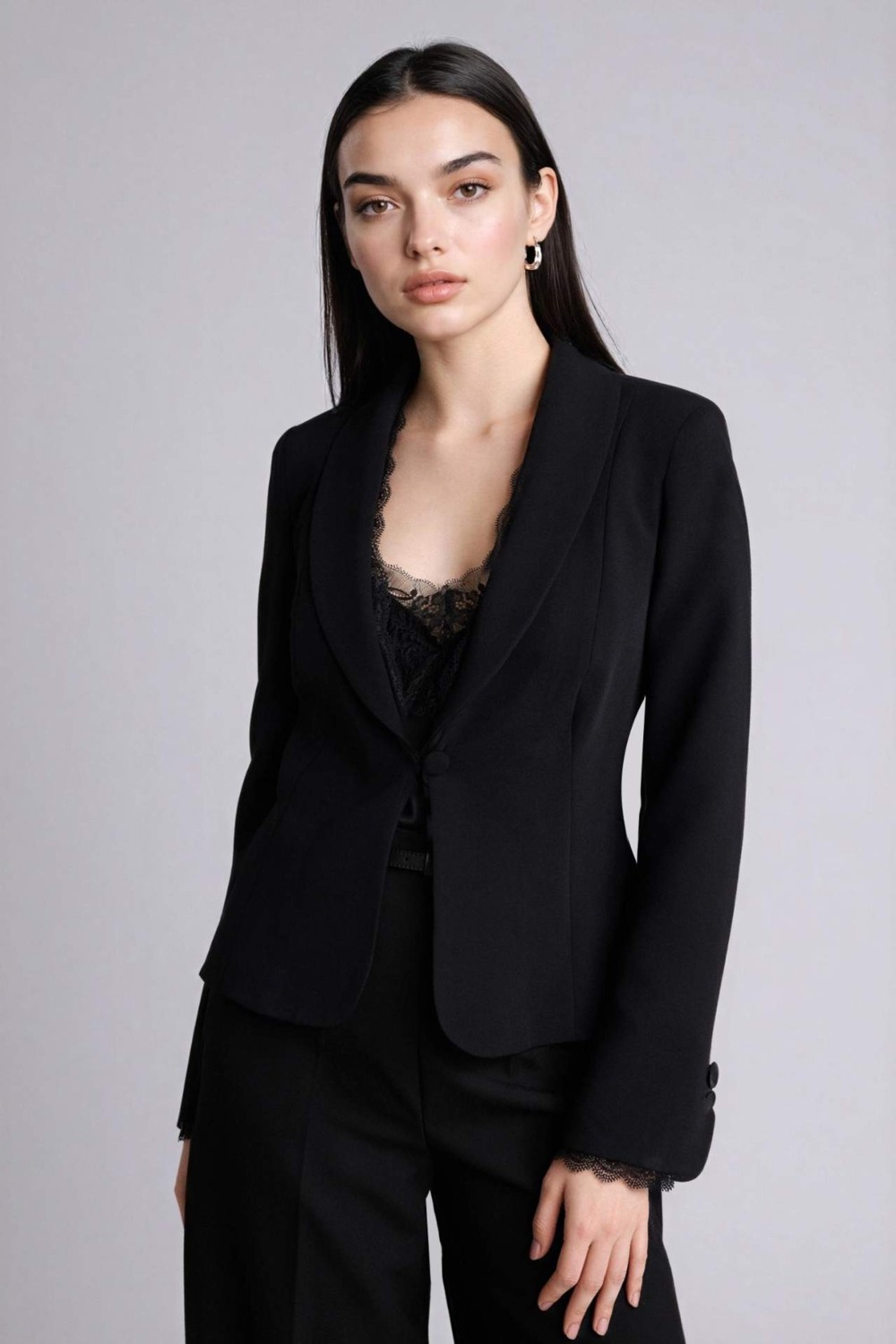 DeFacto Fitted Krep Blazer Ceket G7816AX26SP görsel 5
