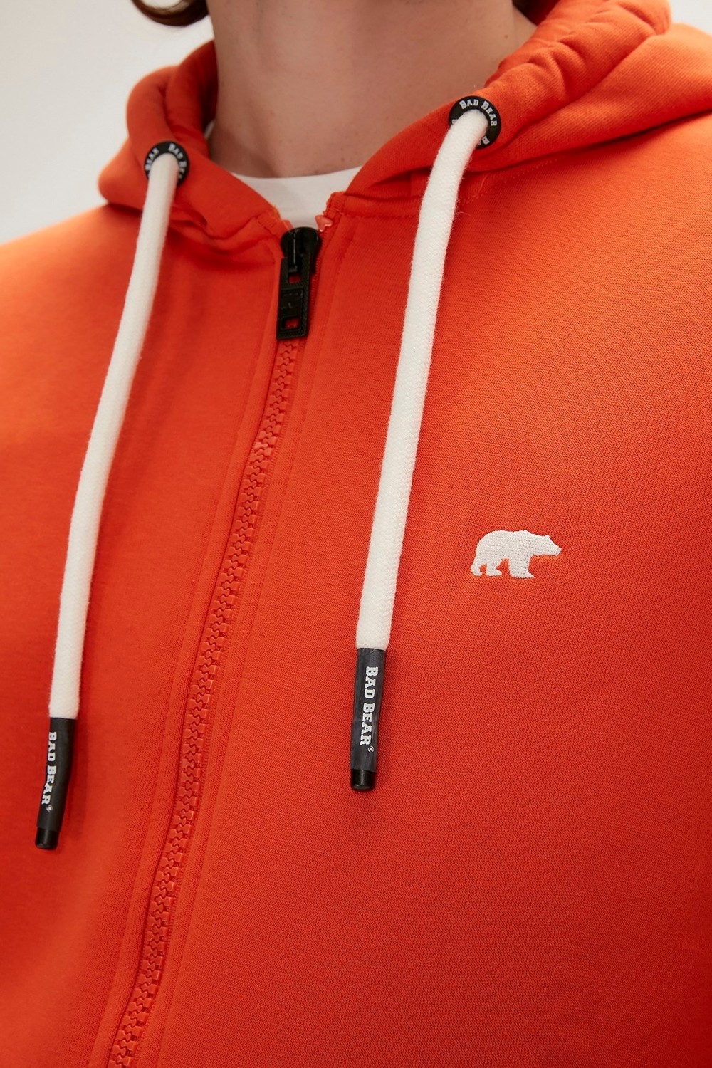 Bad Bear Even Full-Zip Hoodie Turuncu Fermuarlı Kapüşonlu Erkek Sweatshirt görsel 3