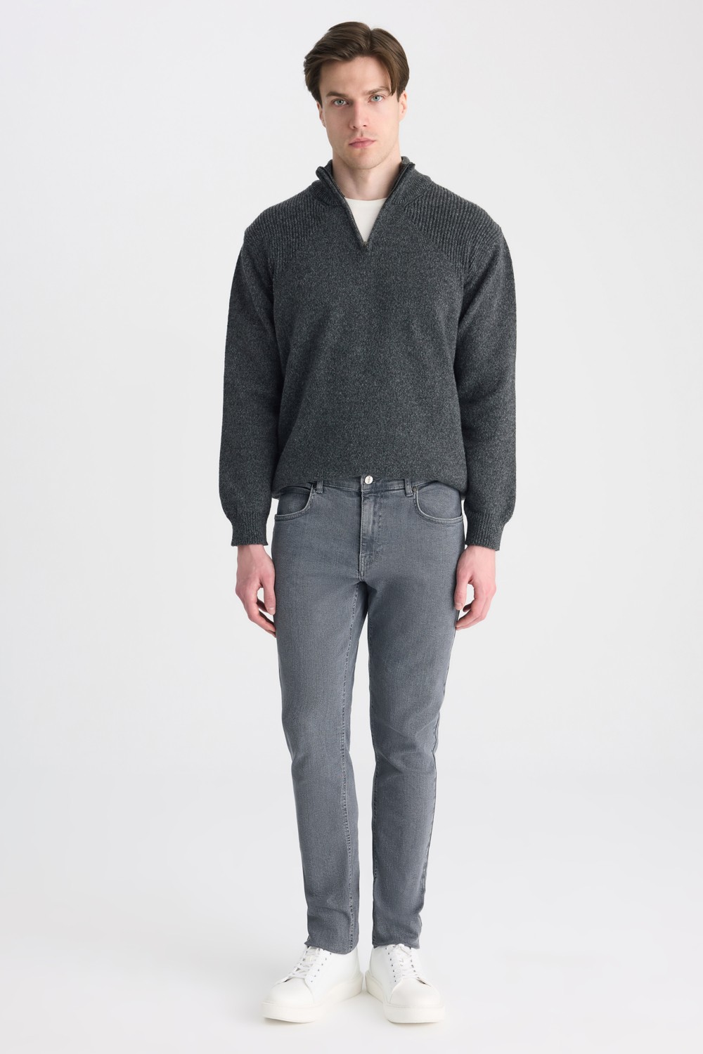 TWN Super Slim Fit Antrasit Denim Pantolon 5ECJ30081503M görsel 4