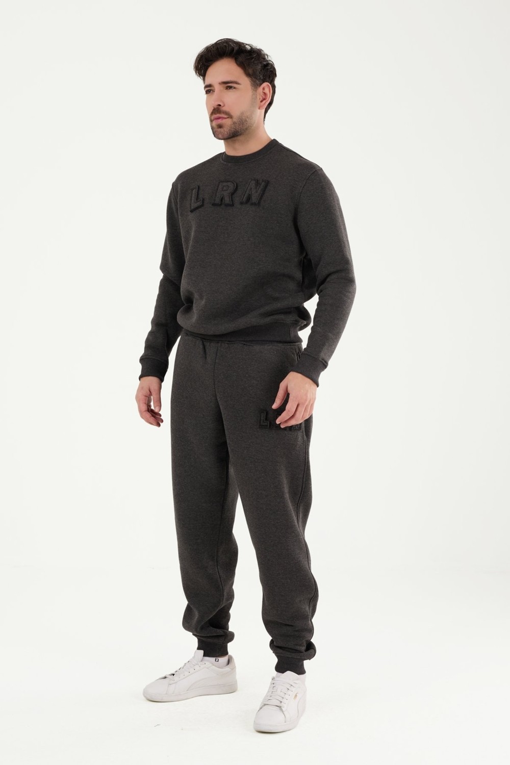 Louren W863 Şardonlu Oversize Eşofman Üstü görsel 2