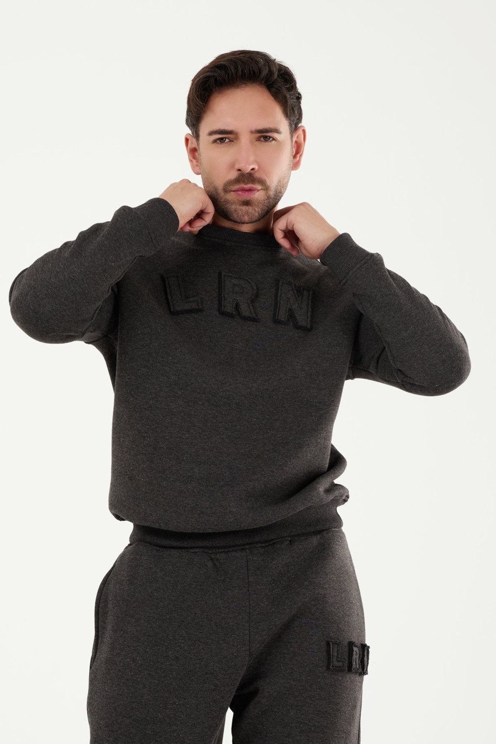 Louren W863 Şardonlu Oversize Eşofman Üstü görsel 3
