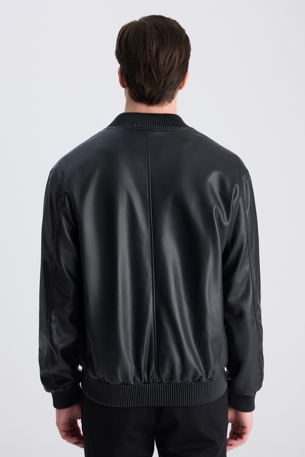TWN Slim Fit Siyah Düz Mont 5EC070013001M görsel 3