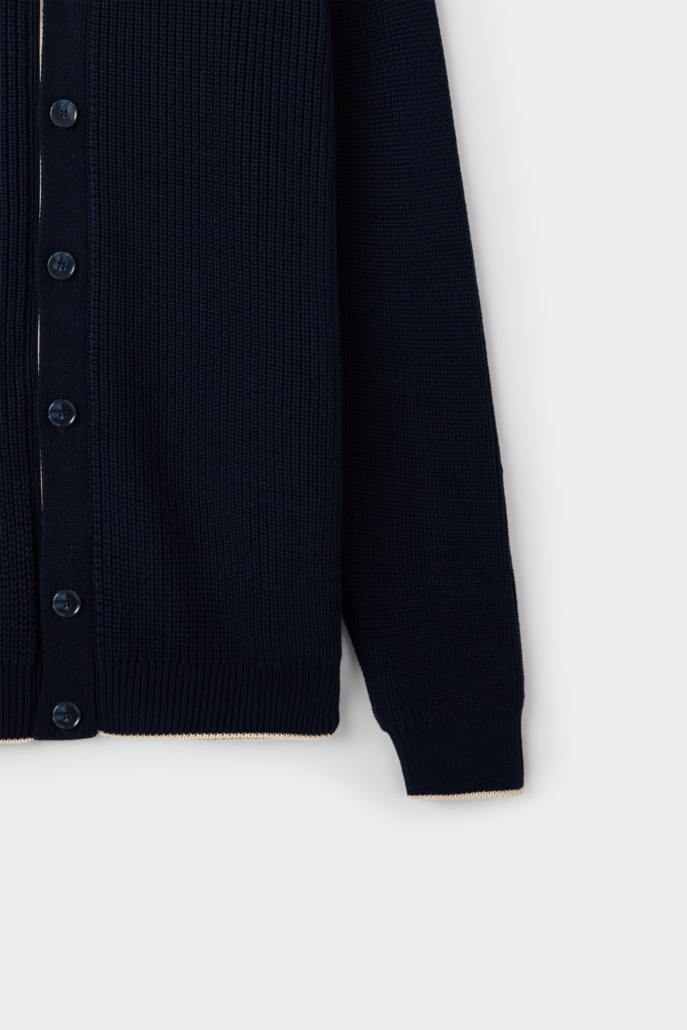 D'S Damat Regular Fit Lacivert Düğmeli Hırka Modern Stil Tekstil Kumaş Düz Desen görsel 6