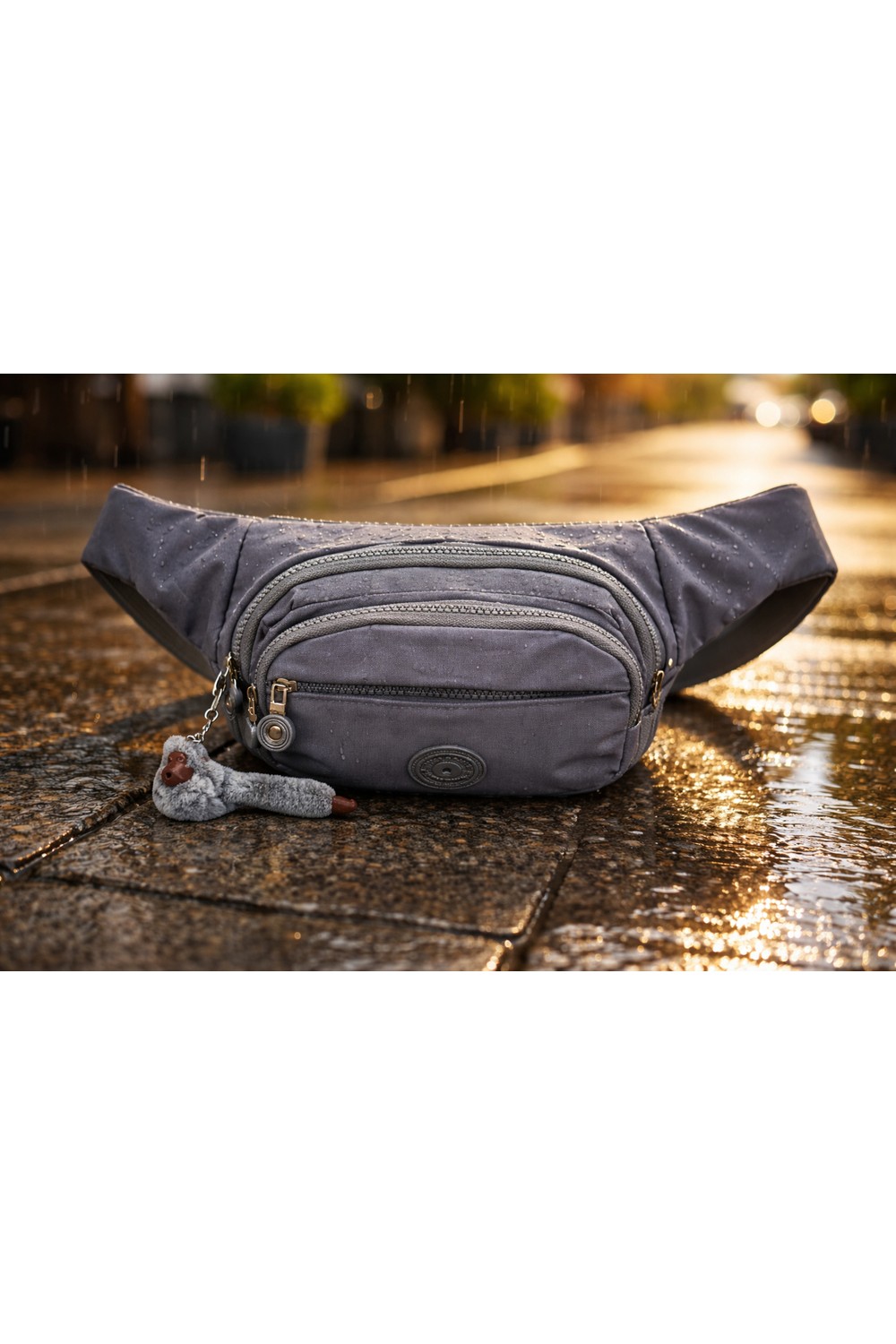 Newish Polo Suya Dayanıklı Bel Çantası Çok Bölmeli Hafif Günlük Kullanım Spor Seyahat Çantası Anahtarlık Hediyeli görsel 6