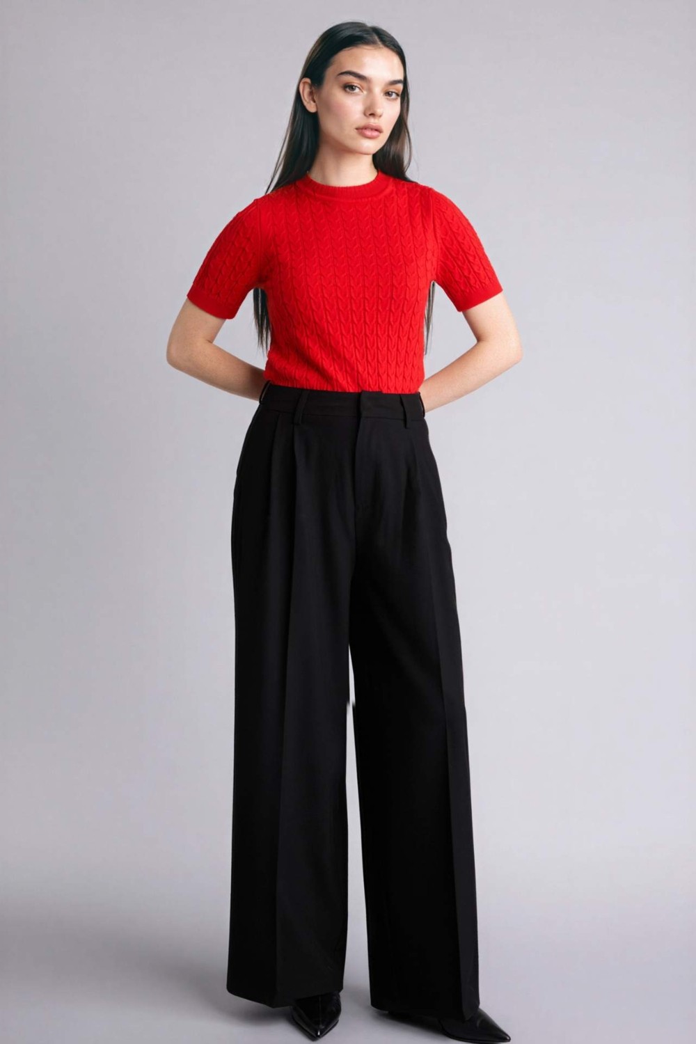 DeFacto Wide Leg Yüksek Bel Geniş Paça Pantolon G7831AX26SP