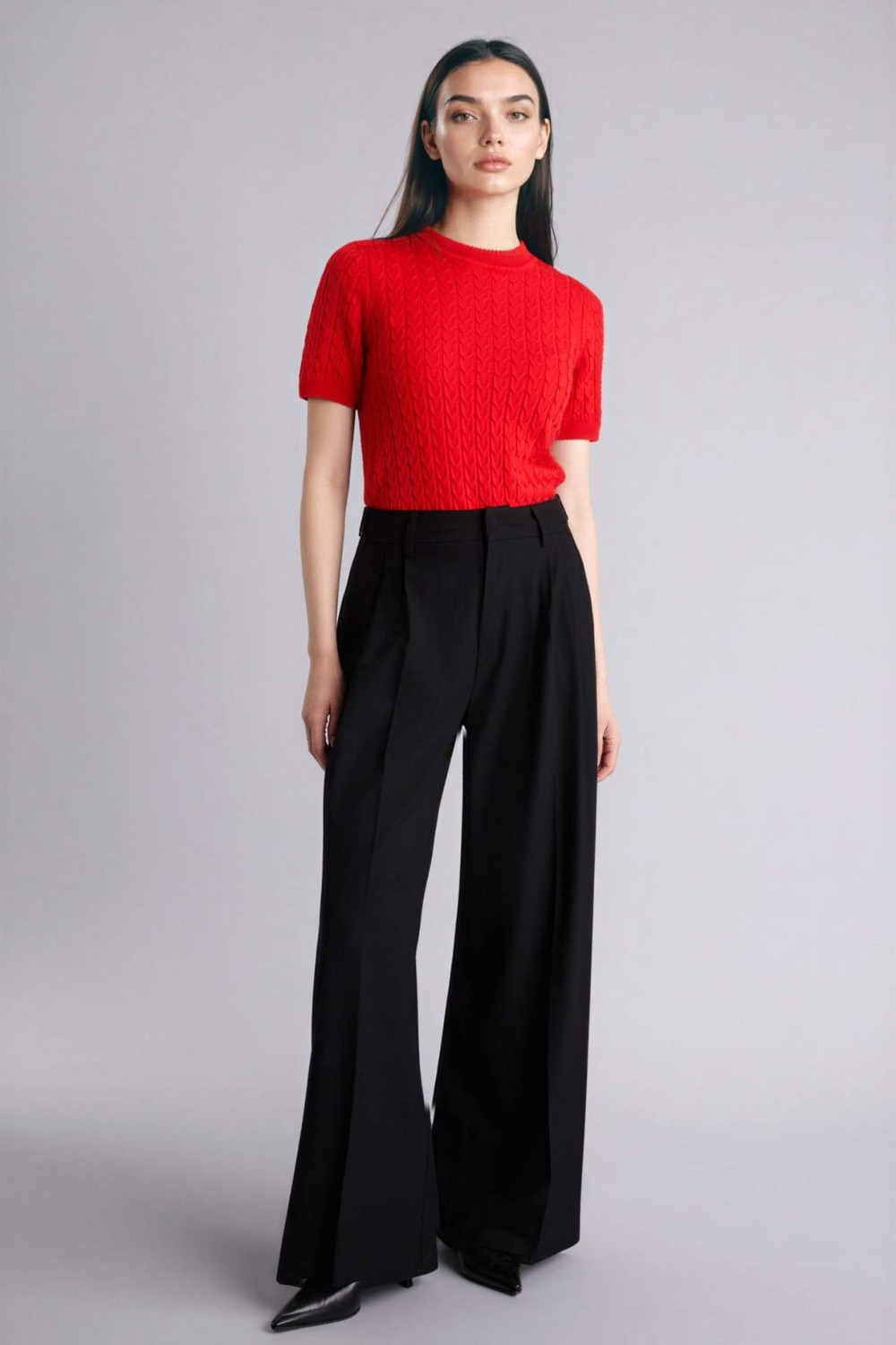 DeFacto Wide Leg Yüksek Bel Geniş Paça Pantolon G7831AX26SP görsel 2