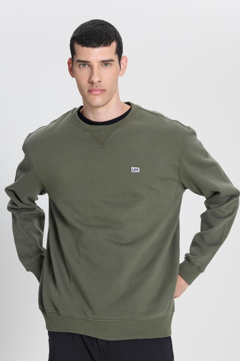 Lee Regular Fit Normal Kesim %100 Pamuk Bisiklet Yaka İçi Polarlı Bordo Sweatshirt