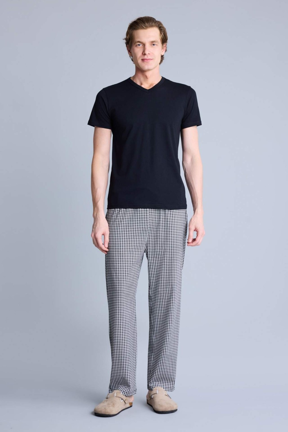 DeFacto Slim Fit Bisiklet Yaka Basic Tişört L4884AZ26SP görsel 2