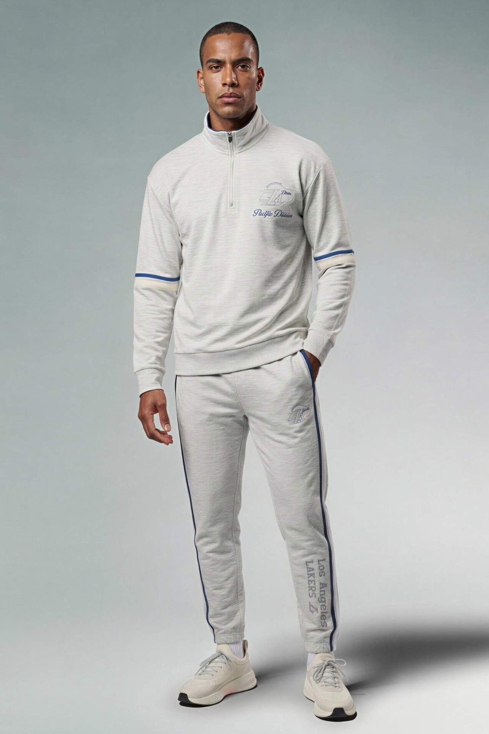 DeFacto NBA Los Angeles Lakers Standart Fit Skuba Dalgıç Kumaş Jogger F6978AX26SP görsel 2