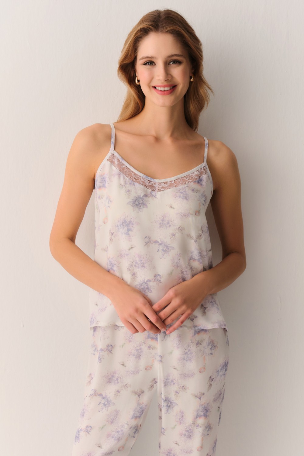Suwen Lilac Atlet Pantolon Pijama Takımı görsel 2