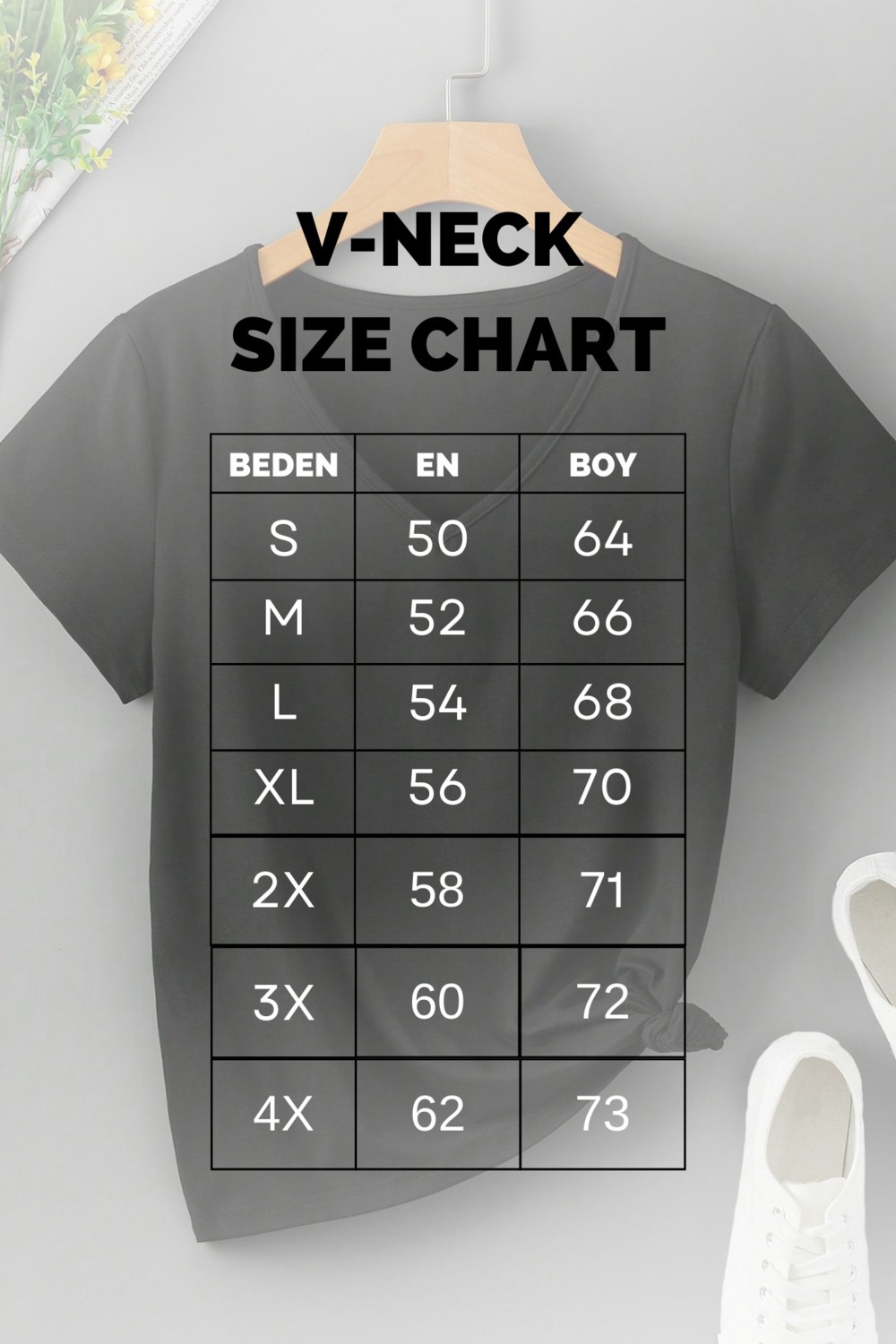 Mercoledi Kadın Kot Desenli Yıldız Baskılı Yarım V-Yaka Kollu Regular Kalıp Rahat T-Shirt görsel 4