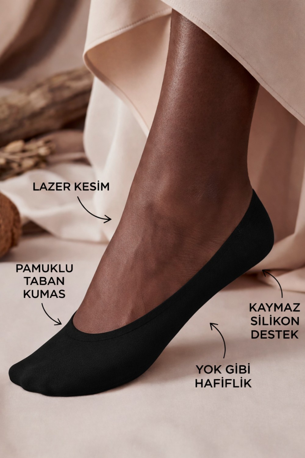 Katia & Bony Kadın Görünmez Babet Çorap Siyah