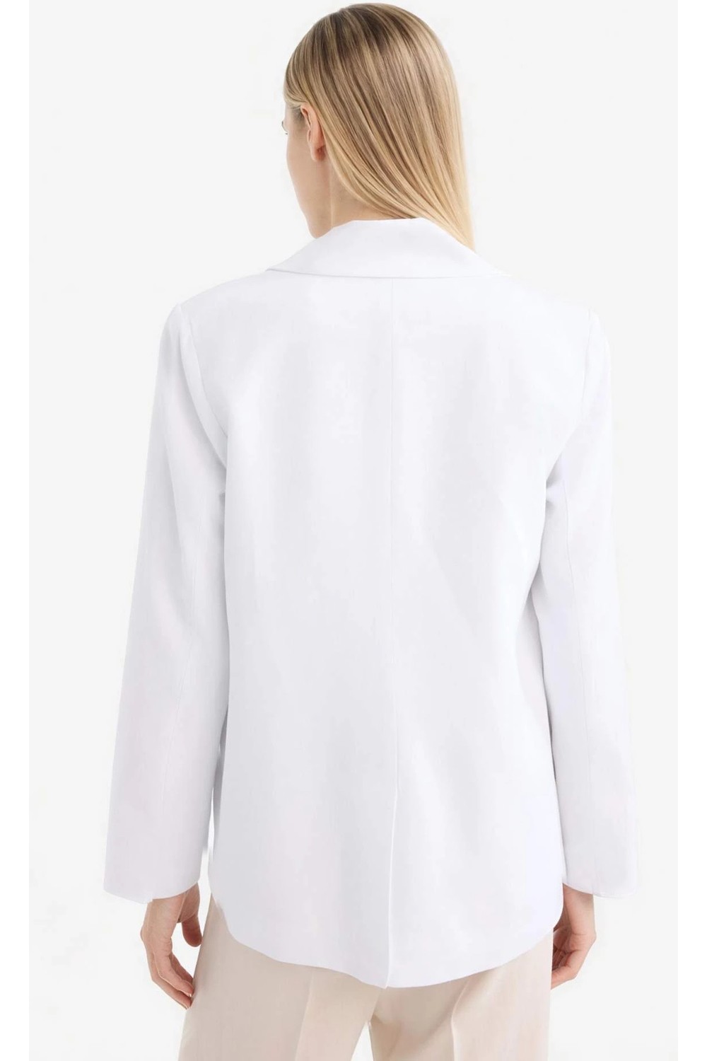 DeFacto Oversize Geniş Kalıp Keten Karışımlı Blazer Ceket Z2536AZ25SP görsel 8