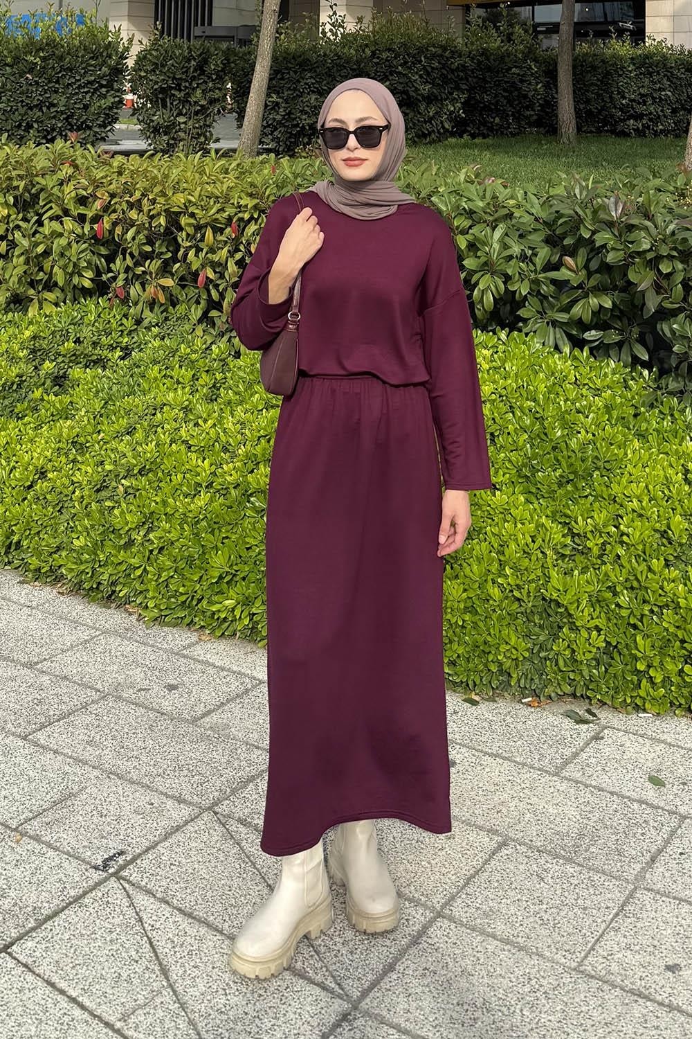 Lamelif Kristal Etekli Takım Beyaz