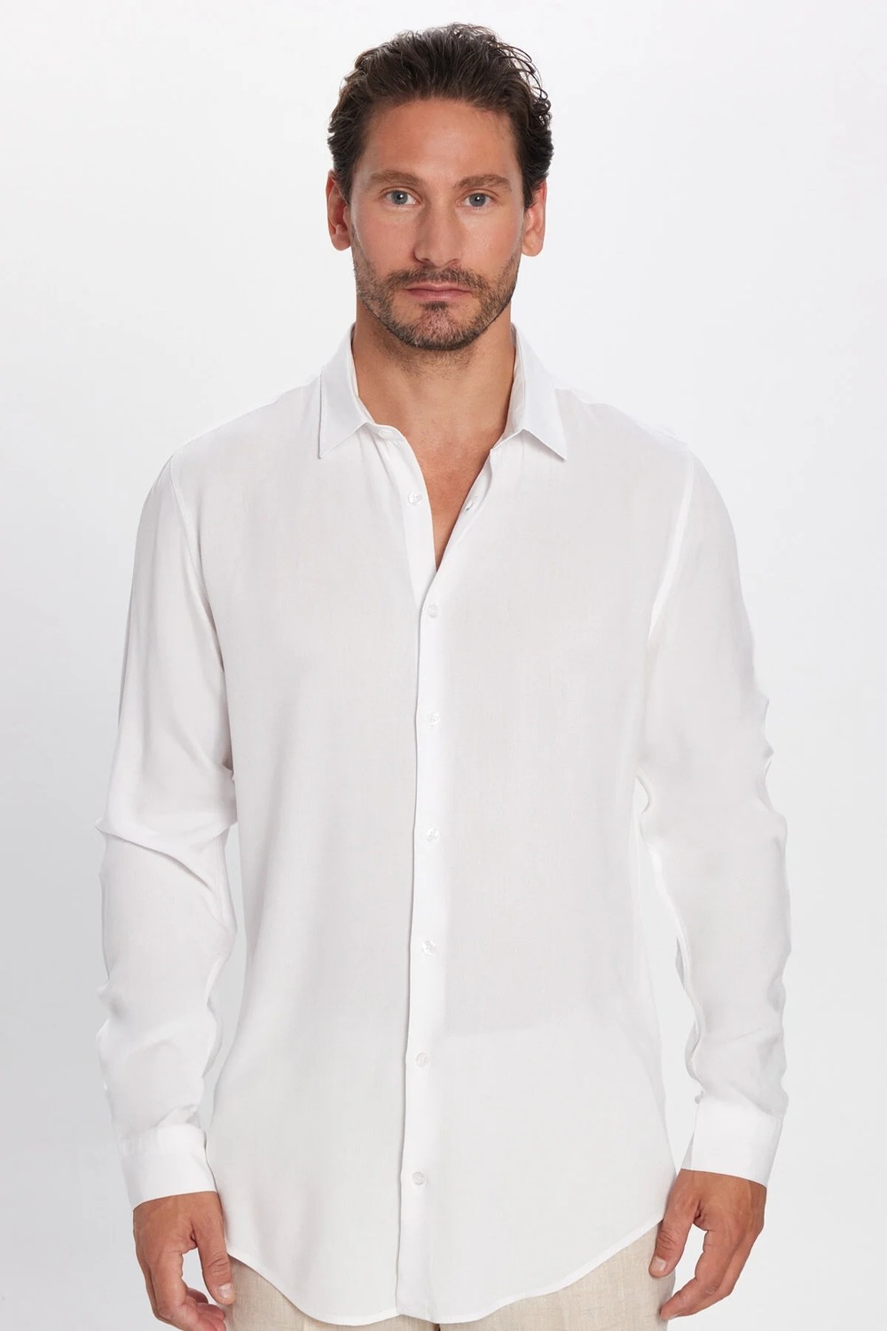 Tudors Slim Fit Uzun Kollu Dar Kesim Dökümlü Viskon Şık Erkek Siyah Gömlek görsel 8