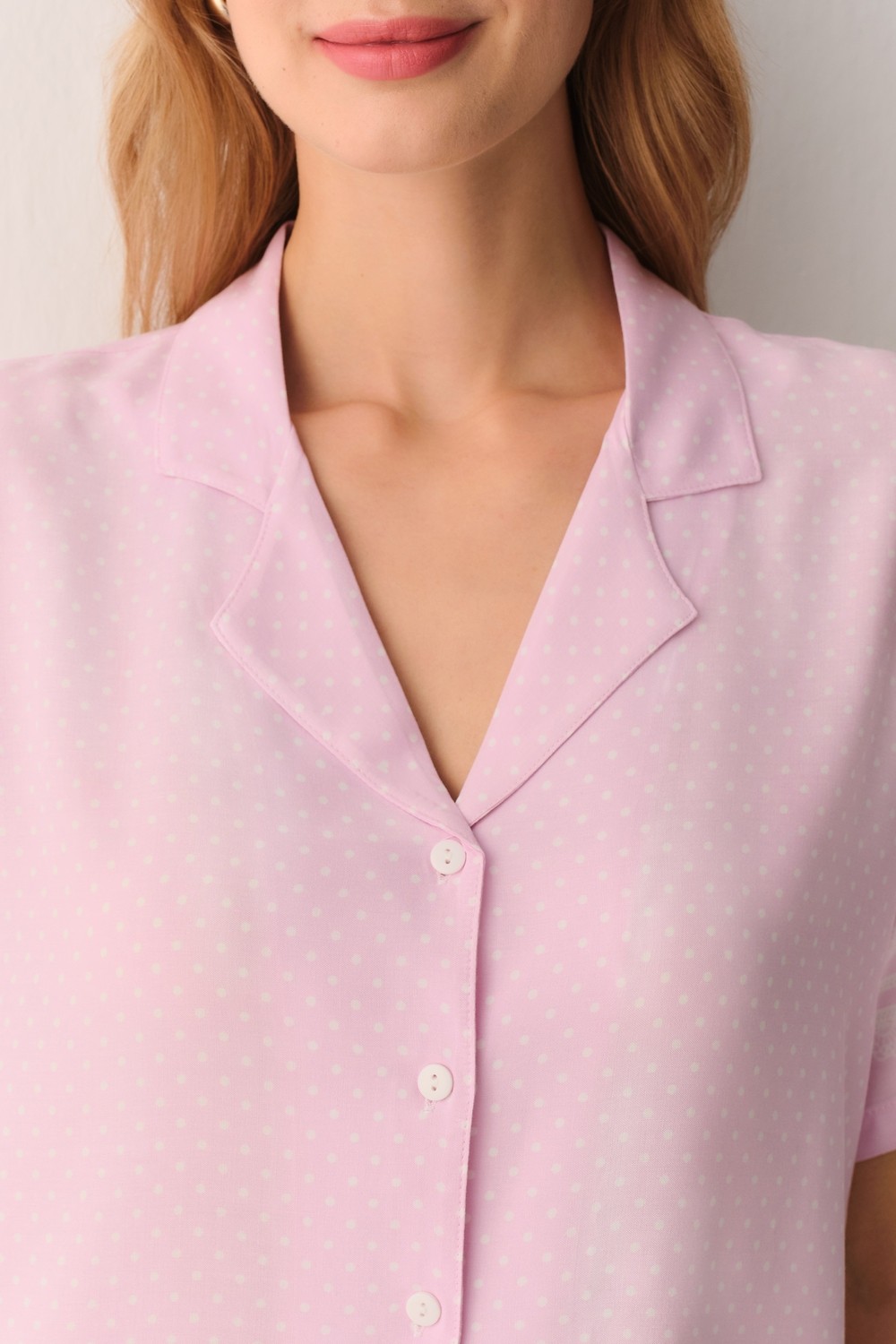 Suwen Cute Gömlek Yaka Pijama Takımı görsel 3