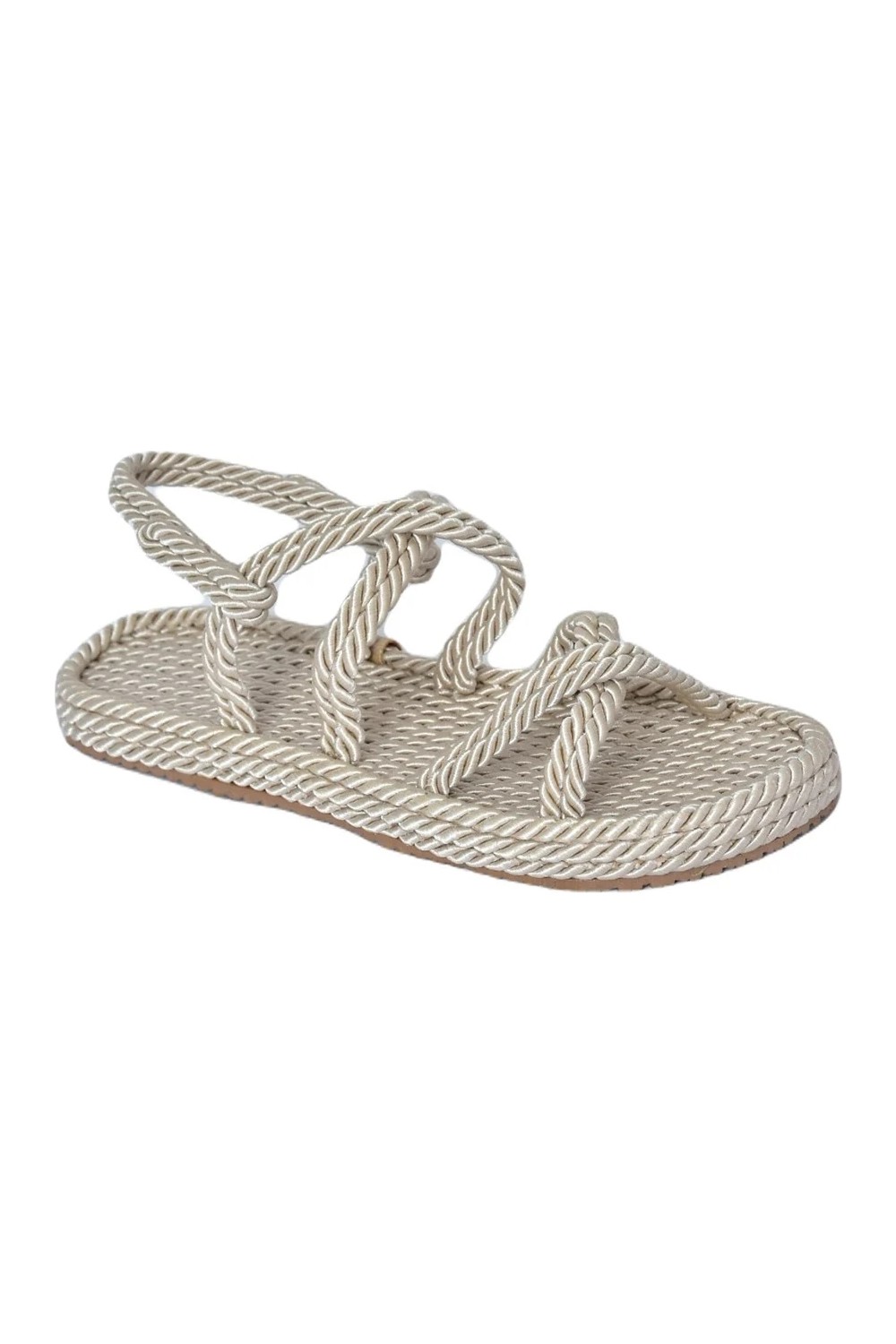 Fox Shoes Kadın Sandalet Ten Renk Kumaş Malzemeden Casual Stil Orta Taban Genişliği görsel 7