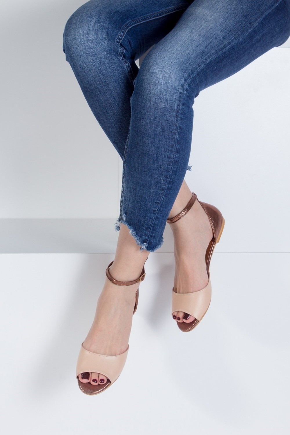 Fox Shoes Ten/Bakır Kadın Sandalet B726555009