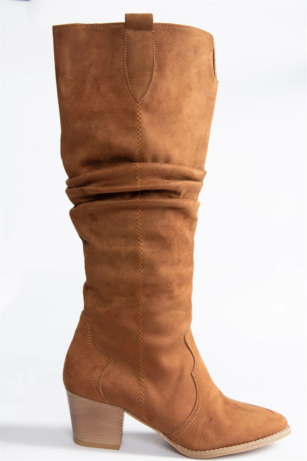 Fox Shoes Kadın Süet Klasik Çizme, Neolit Taban, Kalın Topuk, Günlük ve Şık Kullanım İçin Rahat Tasarım görsel 8