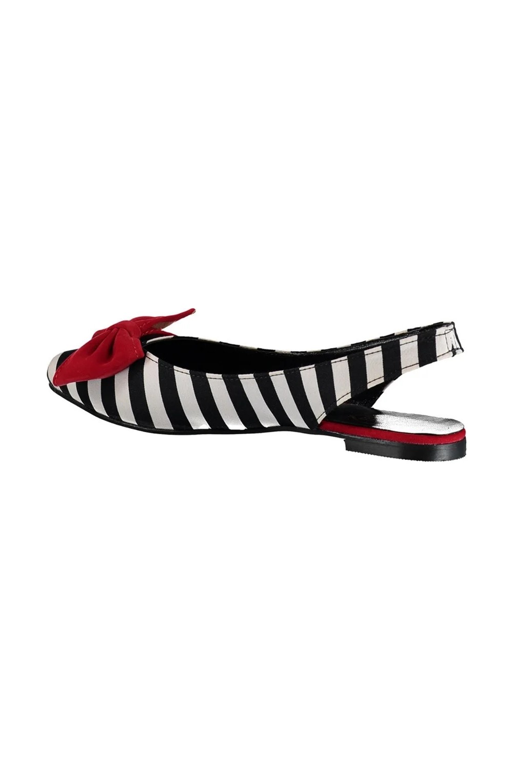 Fox Shoes Siyah/Beyaz/Kırmızı Kadın Babet D726774404 görsel 7